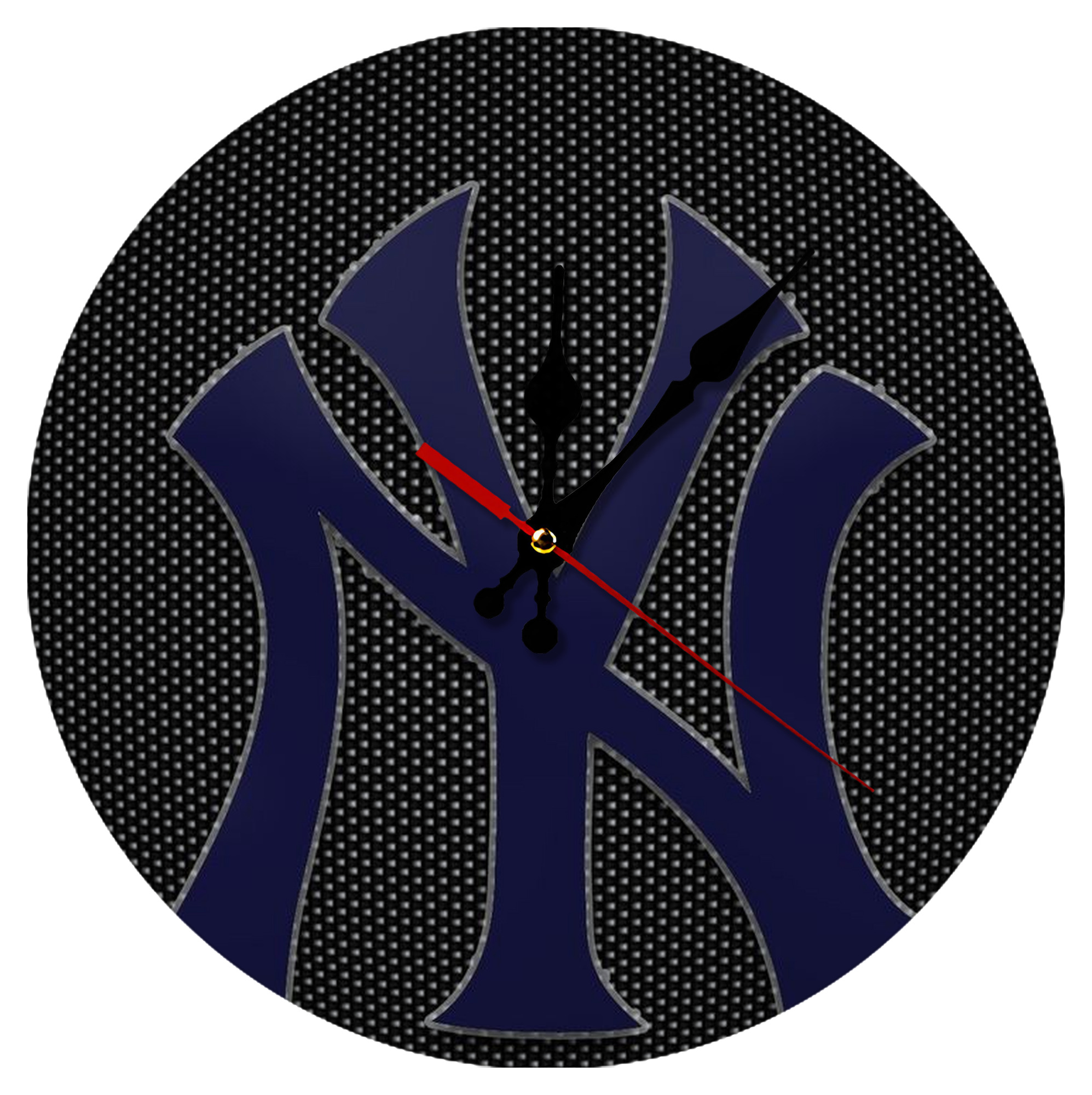 New York Yankees 166 Silent Round Wall Clock – Modern & Stylish DIY Design, Durable Wood Construction, Easy To Install – Perfect For Office, Bedroom, Living Room, And More